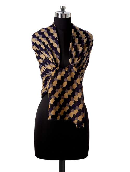 multi colored woollen stole - 14322290 - Very Small Image - 1