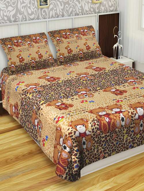 multi colored polycotton bedsheet - 14379331 - Very Small Image - 1