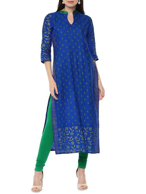 women's straight kurta - 14443304 - Very Small Image - 1