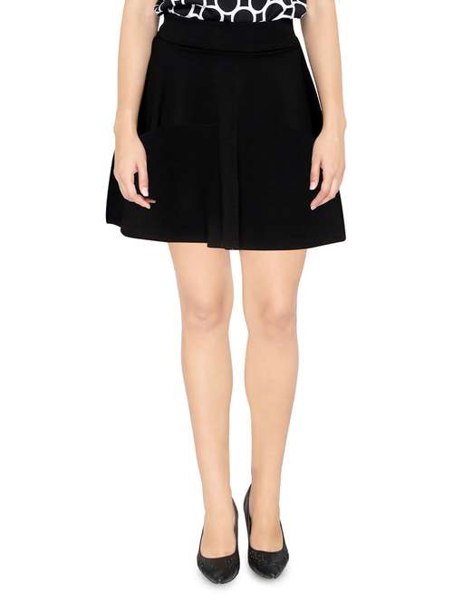 black solid skater skirt - 14490250 - Very Small Image - 1
