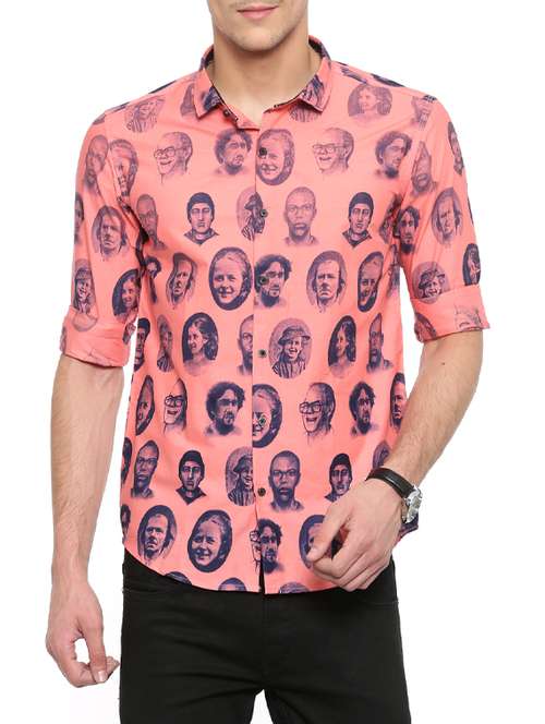 coral cotton casual shirt - 14656045 - Very Small Image - 1