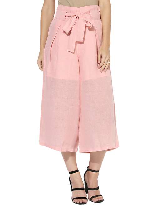 solid pink culottes - 14715568 - Very Small Image - 1