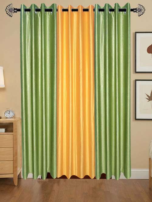 home desires premium crush quality set of 3 door curtains - 14813045 - Very Small Image - 1