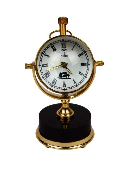 vinatge table clock in brass- small - 14850469 - Very Small Image - 1