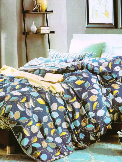 3d polycotton double bed sheet with 2 pillow covers - 14886711 - Very Small Image - 1