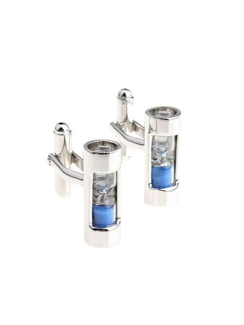 blue metal cufflink - 14889028 - Very Small Image - 1