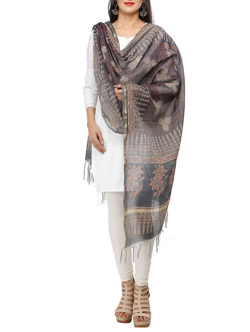 multi colored chanderi dupatta - 14904765 - Very Small Image - 1