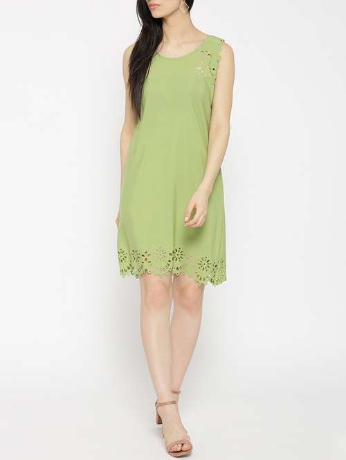 solid green a-line dress - 14915967 - Very Small Image - 1