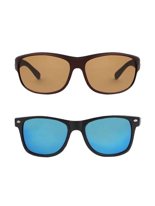 abner wrap around-around, wayfarer sunglasses (brown, blue) - 14931168 - Very Small Image - 1