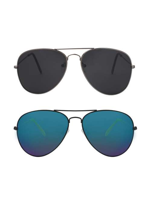 abner aviator, aviator sunglasses (black, blue) - 14931201 - Very Small Image - 1