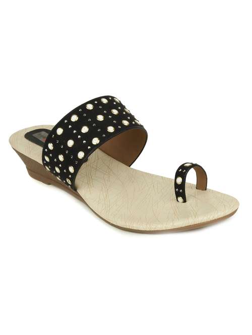 black one toe  wedge - 14962172 - Very Small Image - 1