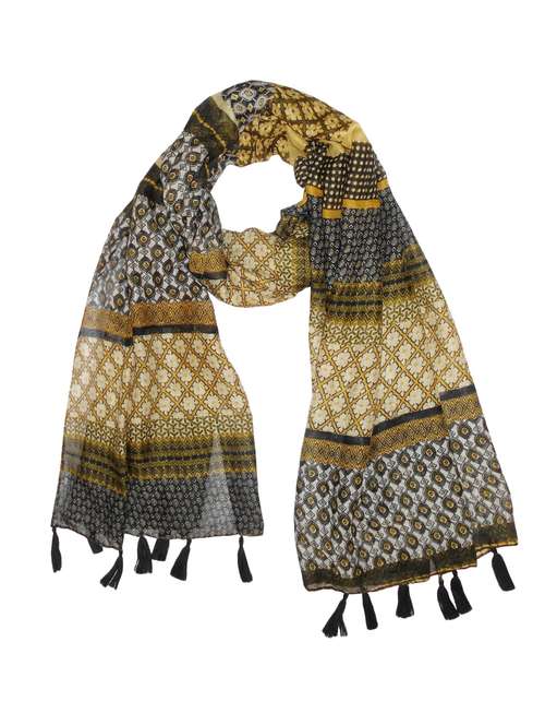 brown polyester scarf - 14962680 - Very Small Image - 1