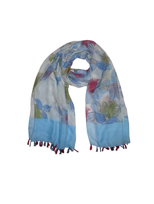 blue polyester scarf - 14963464 - Very Small Image - 1