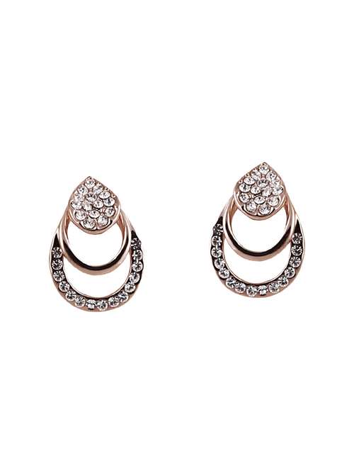 gold metal studs earrings - 14968417 - Very Small Image - 1