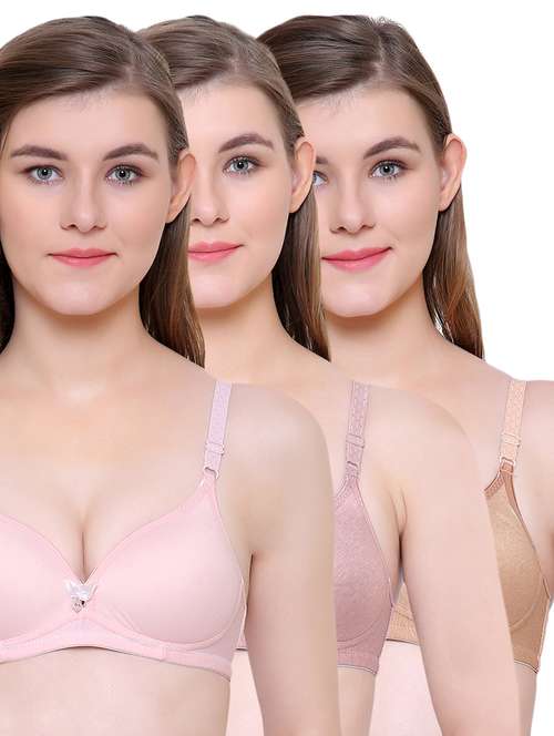 set of 3 multi colored push up bra - 14990420 - Very Small Image - 1