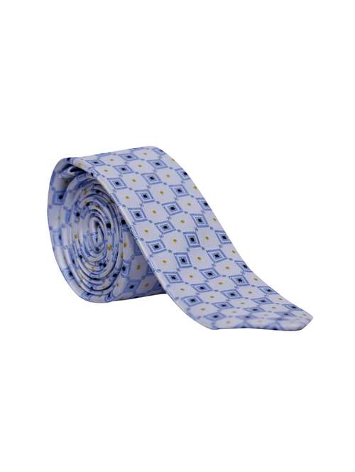 blue micro fibre tie - 15057907 - Very Small Image - 1