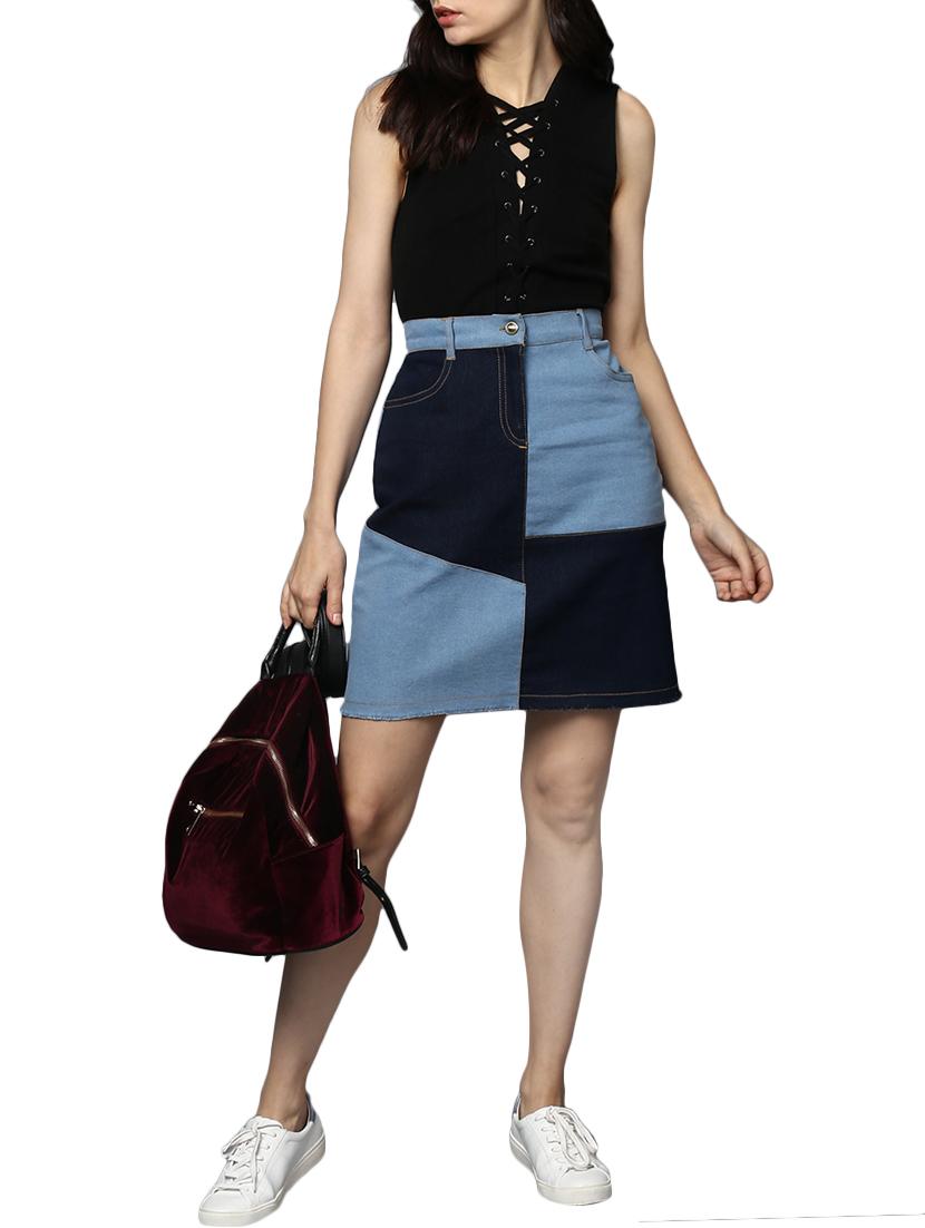 blue denim skirt - 15191786 - Zoom Image - 3