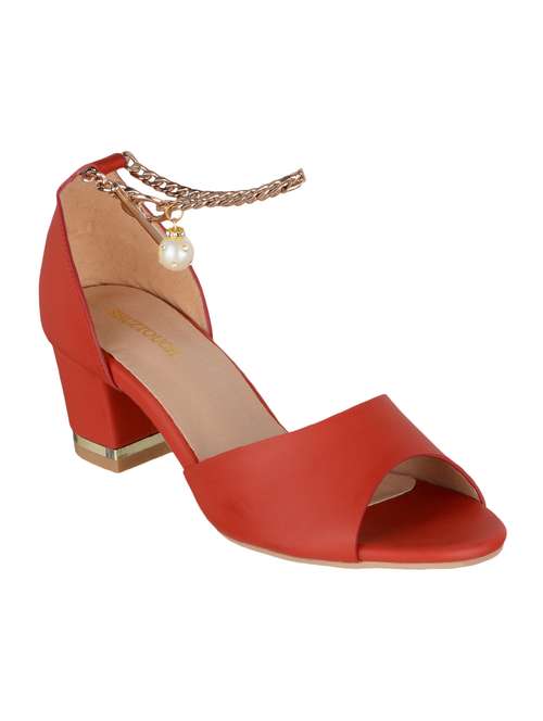 red ankle strap  sandal - 15211547 - Very Small Image - 1