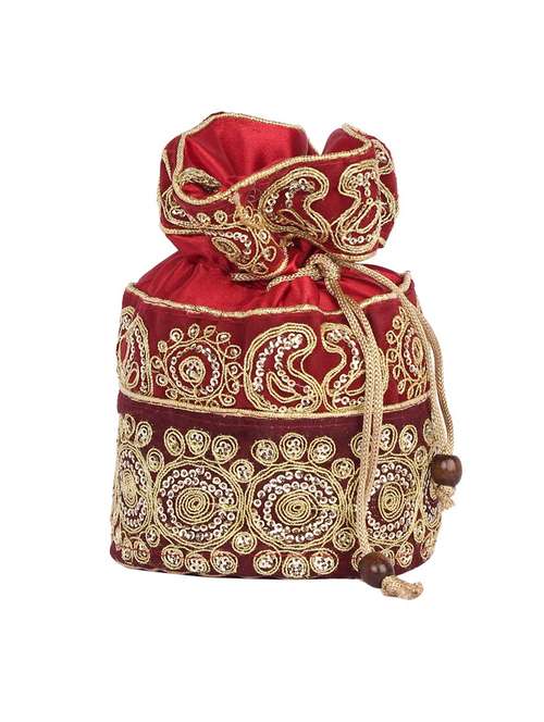 red velvet regular potli - 15243343 - Very Small Image - 1