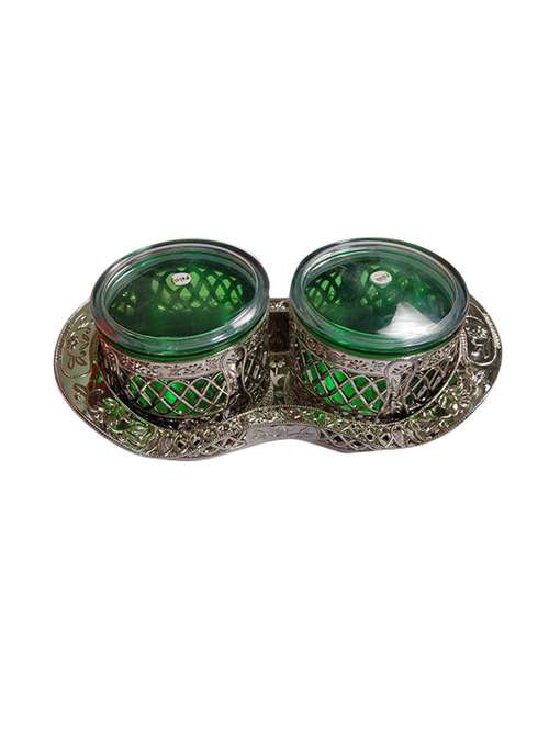 metal and glass serving set - 15310710 - Very Small Image - 1