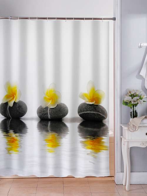 shower curtain with 12 eyelets and 12 hooks - 15384845 - Very Small Image - 1