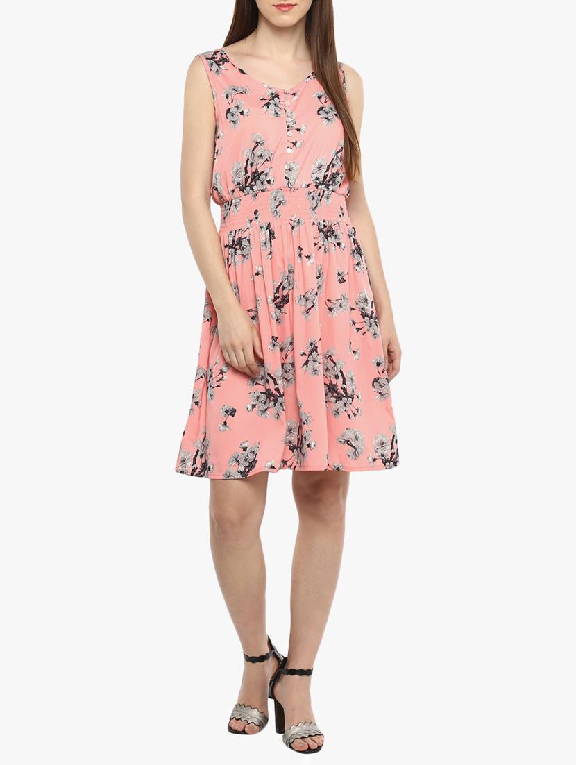 women's fit & flare floral dress - 15432567 - Standard Image - 3
