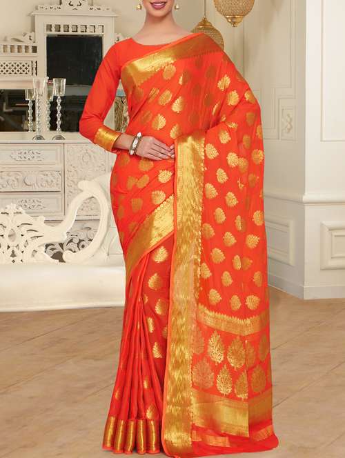 gold zari motif kanjivaram saree - 15463973 - Very Small Image - 1