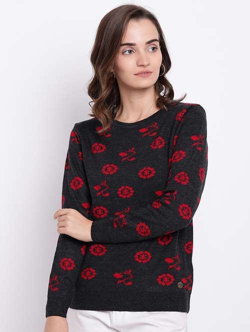 printed woolen pullover - 15476448 - Very Small Image - 1