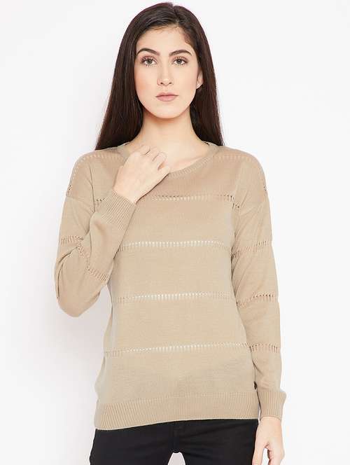 pointelle knit woolen pullover - 15476469 - Very Small Image - 1
