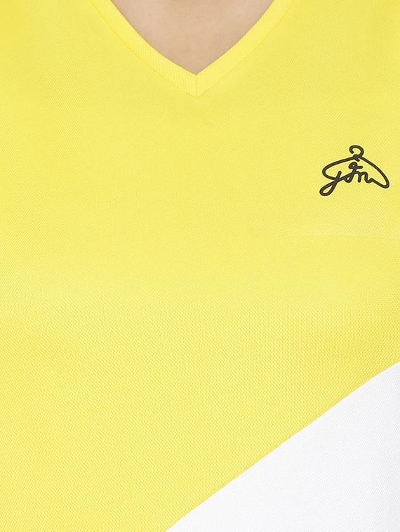 women's color block v neck t-shirt - 15518049 - Zoom Image - 3