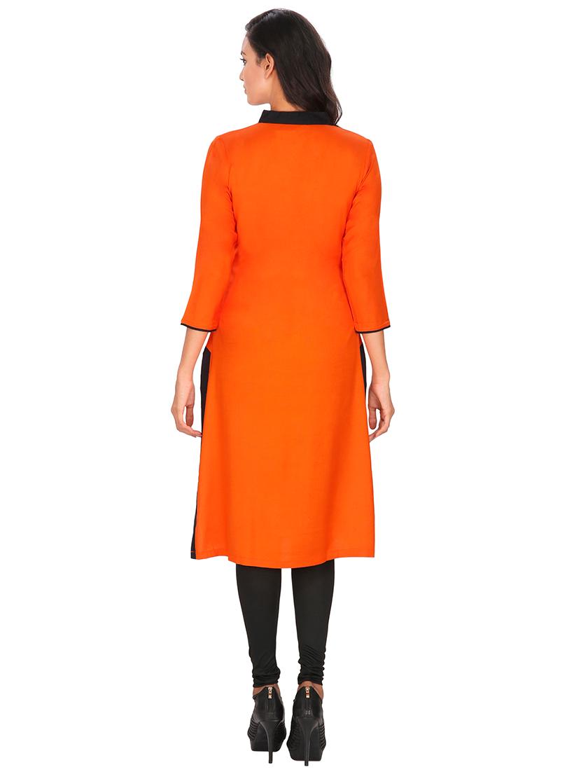 women's straight kurta - 15524862 - Standard Image - 2