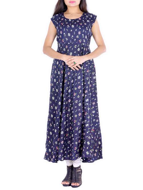 printed flared kurta - 15699713 - Very Small Image - 1