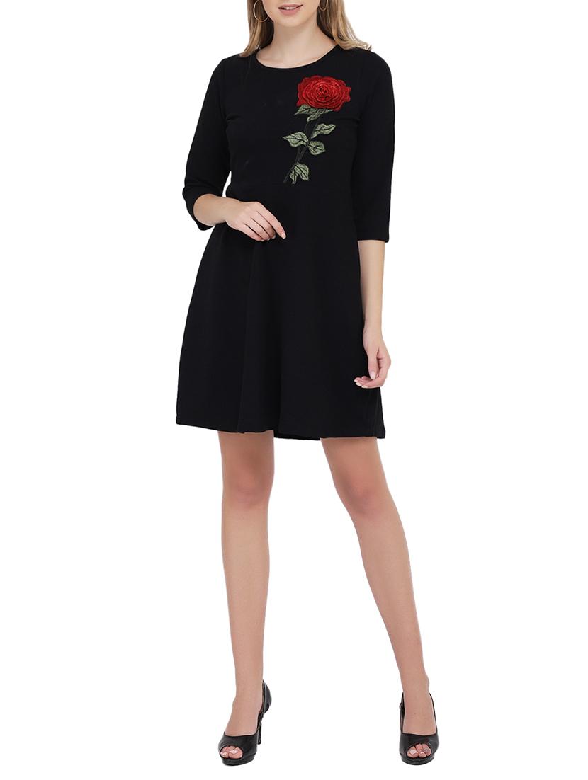 keyhole back embroidered dress - 15739137 - Standard Image - 3
