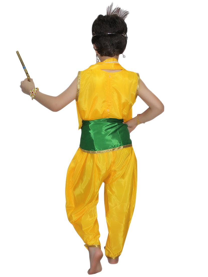 yellow polyester krishna costume - 15756132 - Zoom Image - 2