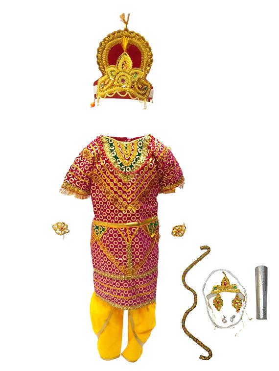 multi colored polyester krishna costume - 15756204 - Zoom Image - 3