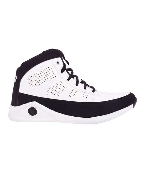 white leatherette lace up sneakers - 15778783 - Very Small Image - 1