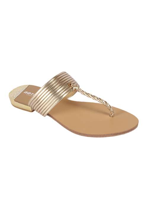 gold t-strap sandals - 15822568 - Very Small Image - 1