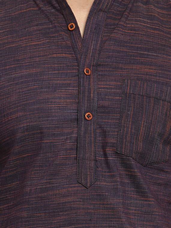 purple cotton long kurta - 15848947 - Standard Image - 4