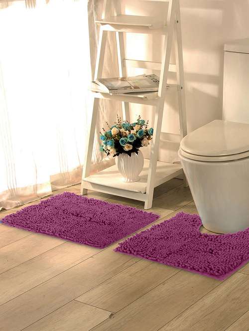 lushomes chenille amethyst thick and fluffy 2200 gsm bathmat - 15940618 - Very Small Image - 1