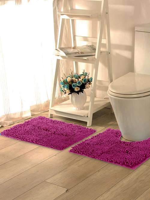 lushomes chenille rasberry rose thick and fluffy 2200 gsm bathmat - 15940619 - Very Small Image - 1