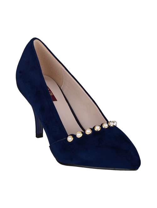 navy slip on pumps - 15973404 - Very Small Image - 1