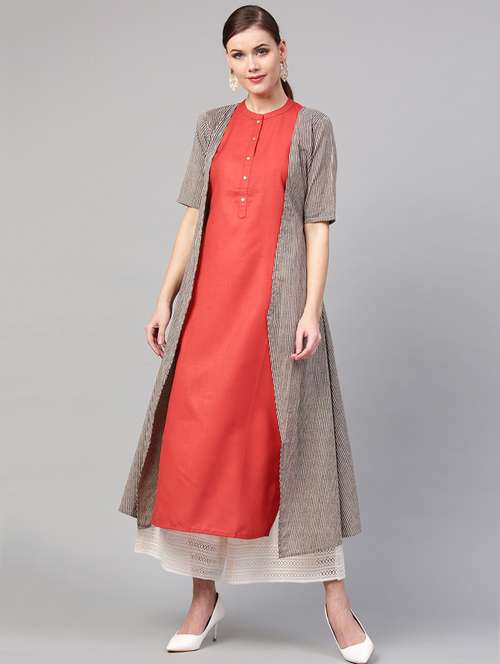 layered stripes kurta - 15973532 - Very Small Image - 1