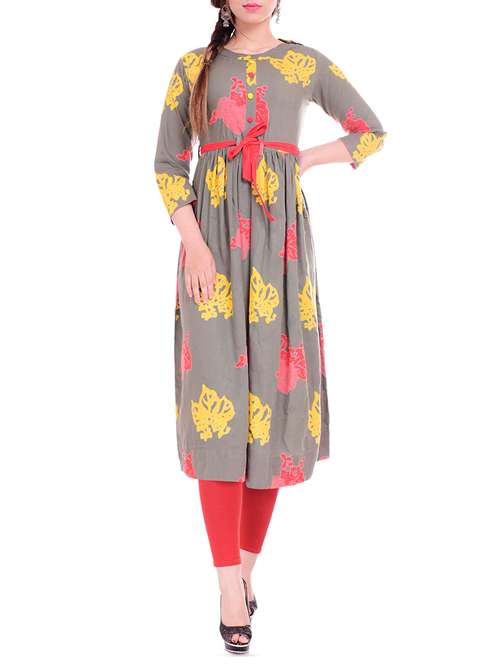 flared printed kurta - 15997591 - Very Small Image - 1