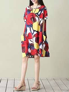 pocket detail a-line dress - 16061767 - Very Small Image - 1