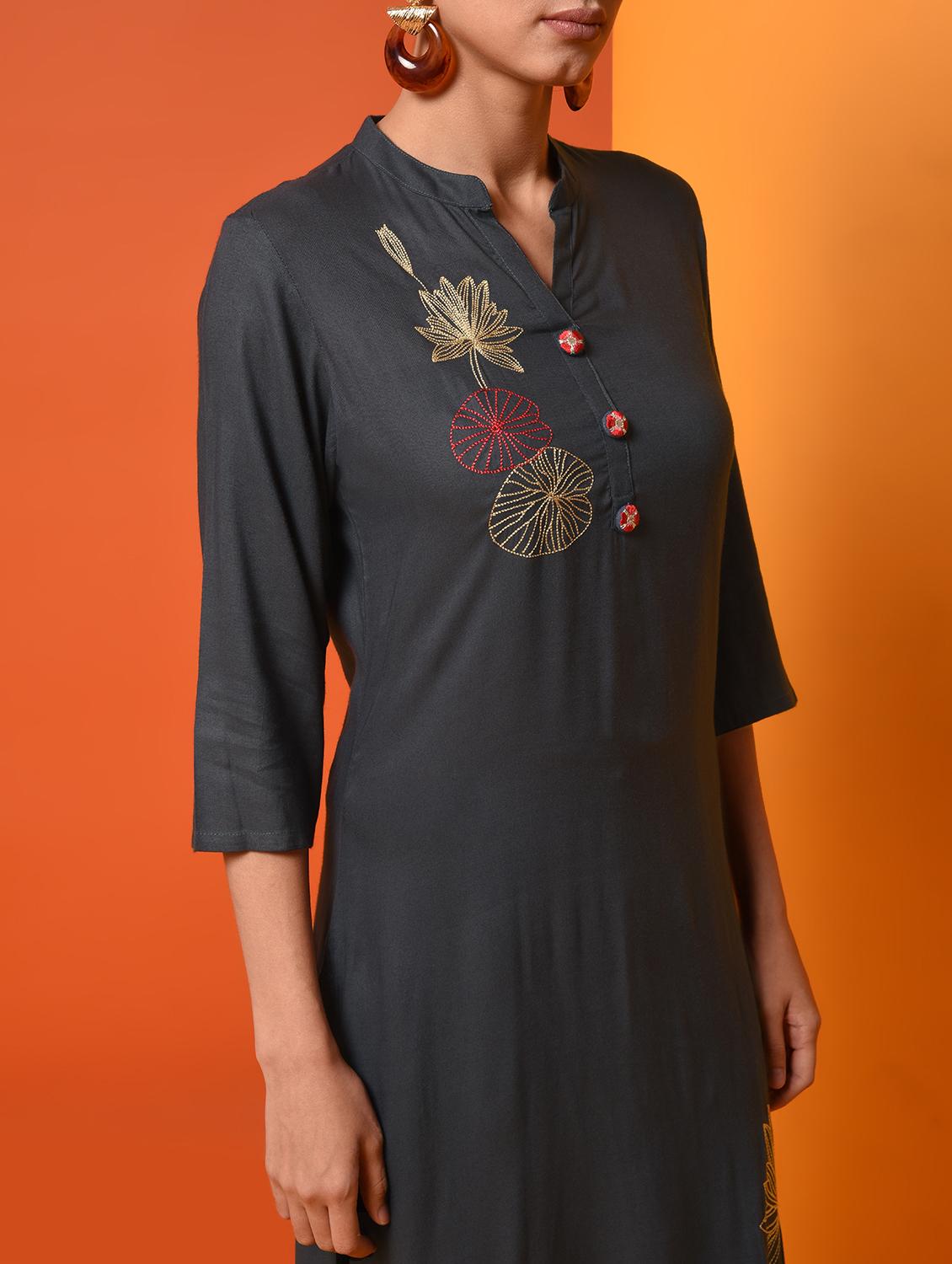 women's straight kurta - 16124507 - Standard Image - 4
