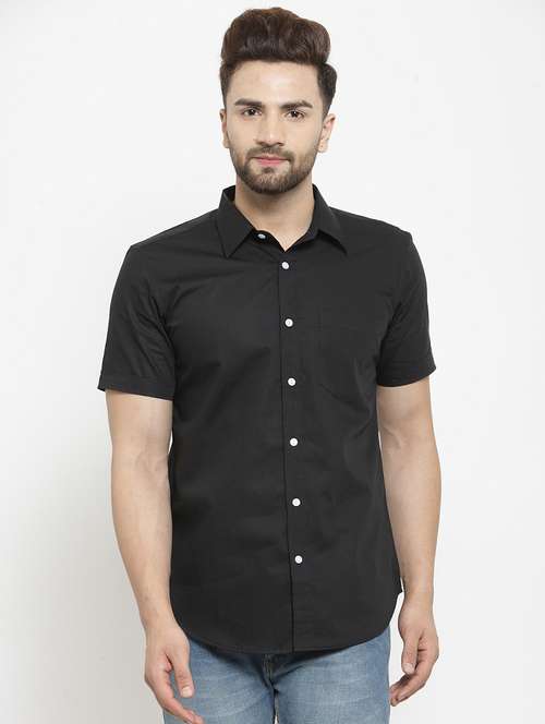 mens solid casual shirt - 16159073 - Very Small Image - 1
