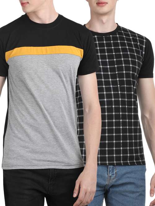 multi colored cotton combos t-shirt (set of 2) - 16177293 - Very Small Image - 1