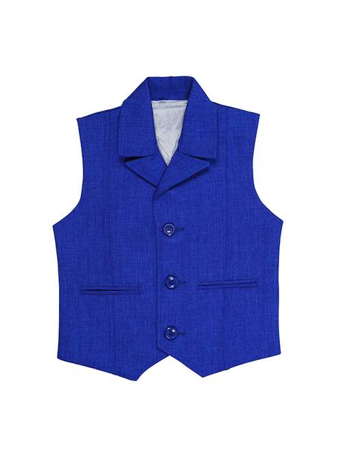 blue jute waistcoats jackets - 16184680 - Very Small Image - 1