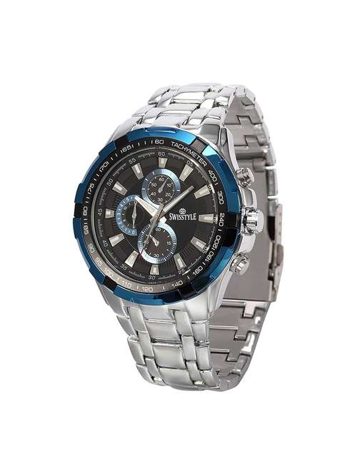 round dial analog watch-(ss-gr6622-blk-ch) - 16189644 - Very Small Image - 1