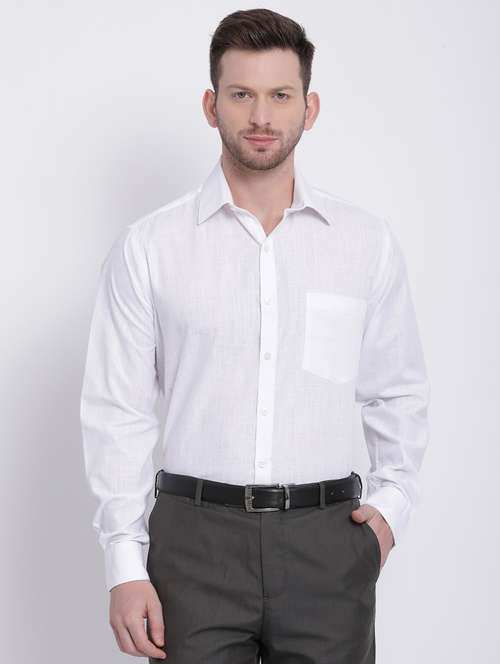 mens solids formal shirt - 16215070 - Very Small Image - 1